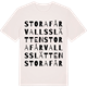 Vintage White t-shirt med Stora Fårvallsslätten ordlek t-shirt
