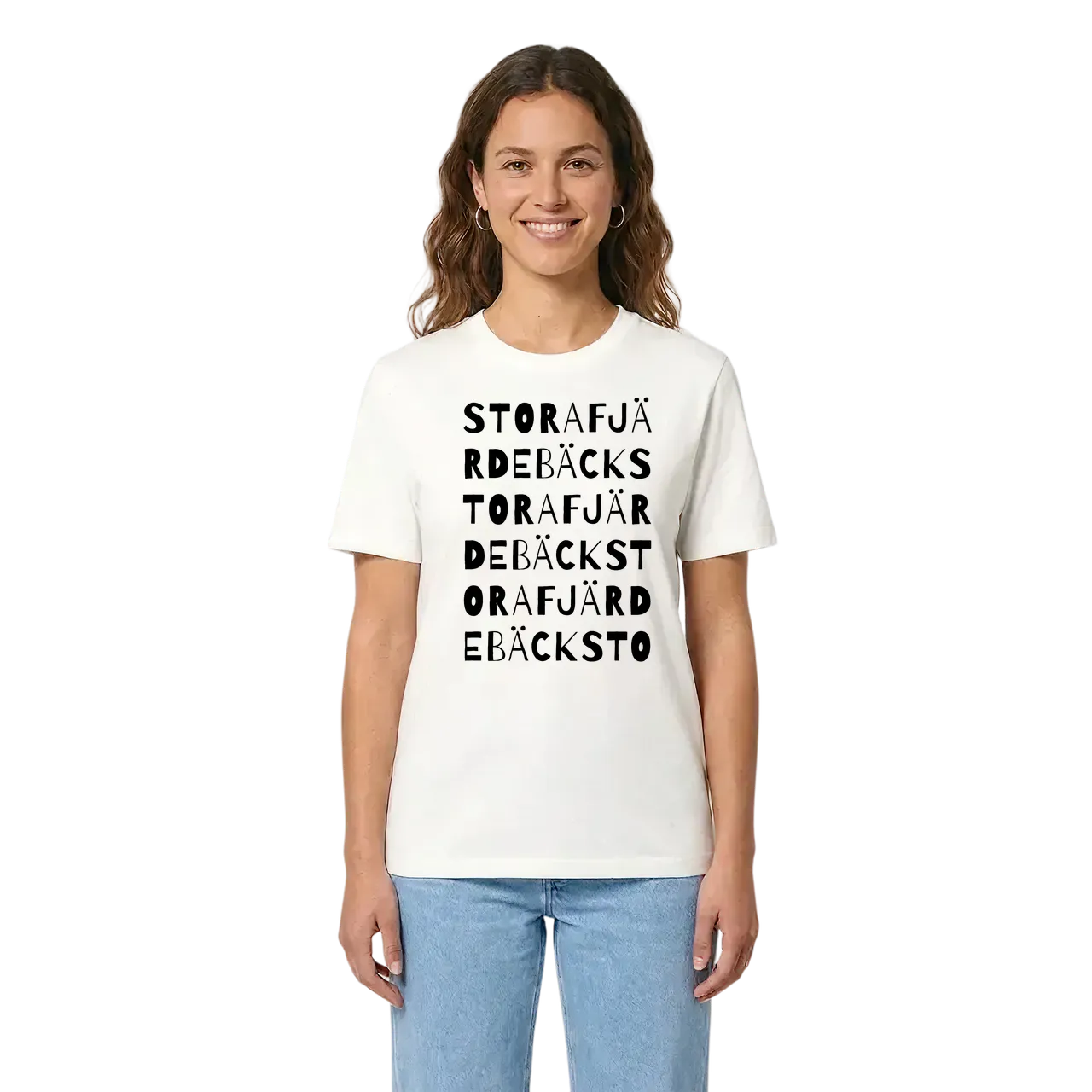 Stora Fjärdebäck ordlek t-shirt i miljö