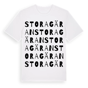 Stora Gäran ordlek t-shirt – ekologisk bomull t-shirt från Pinshirt