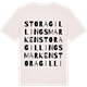 Vintage White t-shirt med Stora Gillingsmarken ordlek t-shirt