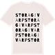 Vintage White t-shirt med Stora Givarp ordlek t-shirt