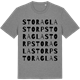 Mid Heather Gray t-shirt med Stora Glastorp ordlek t-shirt