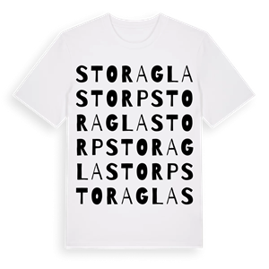 Stora Glastorp ordlek t-shirt – ekologisk bomull t-shirt från Pinshirt