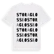 White t-shirt med Stora Glossbo ordlek t-shirt