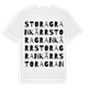 White t-shirt med Stora Grankärr ordlek t-shirt