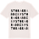 Vintage White t-shirt med Stora Granneby ordlek t-shirt