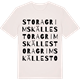 Vintage White t-shirt med Stora Grimskälle ordlek t-shirt