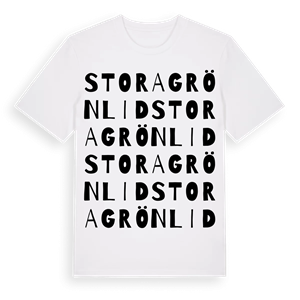 Stora Grönlid ordlek t-shirt – ekologisk bomull t-shirt från Pinshirt