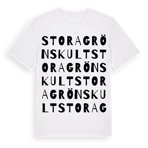 Stora Grönskult ordlek t-shirt – ekologisk bomull t-shirt från Pinshirt