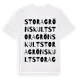 White t-shirt med Stora Grönskult ordlek t-shirt