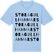 Blue Soul t-shirt med Stora Gullhammar ordlek t-shirt