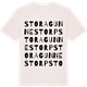 Vintage White t-shirt med Stora Gunnestorp ordlek t-shirt