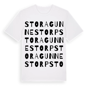 Stora Gunnestorp ordlek t-shirt – ekologisk bomull t-shirt från Pinshirt