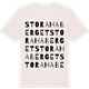 Vintage White t-shirt med Stora Haberget ordlek t-shirt