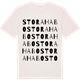 Vintage White t-shirt med Stora Habo ordlek t-shirt