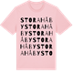 Pink Cotton t-shirt med Stora Håby ordlek t-shirt
