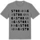 Mid Heather Gray t-shirt med Stora Haga ordlek t-shirt