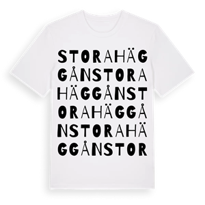 Stora Häggån ordlek t-shirt – ekologisk bomull t-shirt från Pinshirt