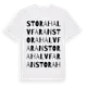 White t-shirt med Stora Halvfaran ordlek t-shirt