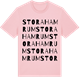 Pink Cotton t-shirt med Stora Hamrum ordlek t-shirt