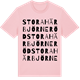 Pink Cotton t-shirt med Stora Härbjörneröd ordlek t-shirt