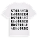 White t-shirt med Stora Härbjörneröd ordlek t-shirt