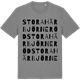 Mid Heather Gray t-shirt med Stora Härbjörneröd ordlek t-shirt