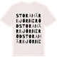 Vintage White t-shirt med Stora Härbjörneröd ordlek t-shirt