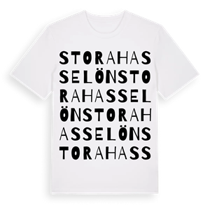 Stora Hasselön ordlek t-shirt – ekologisk bomull t-shirt från Pinshirt