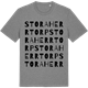 Mid Heather Gray t-shirt med Stora Herrtorp ordlek t-shirt