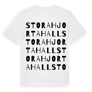 Stora Hjortahall ordlek t-shirt – ekologisk bomull t-shirt från Pinshirt