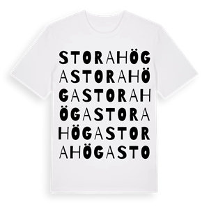 Stora Höga ordlek t-shirt – ekologisk bomull t-shirt från Pinshirt