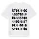 White t-shirt med Stora Högan ordlek t-shirt