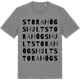 Mid Heather Gray t-shirt med Stora Högshult ordlek t-shirt