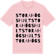 Pink Cotton t-shirt med Stora Högshult ordlek t-shirt