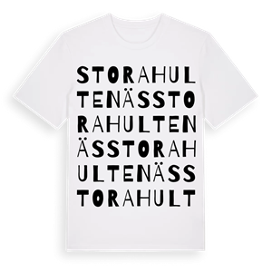 Stora Hultenäs ordlek t-shirt – ekologisk bomull t-shirt från Pinshirt