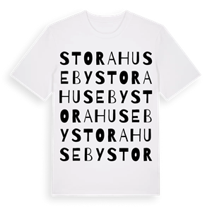 Stora Huseby ordlek t-shirt – ekologisk bomull t-shirt från Pinshirt