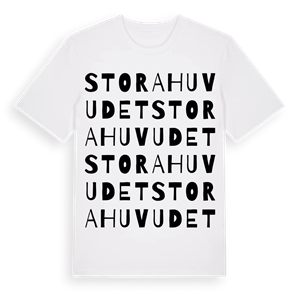 Stora Huvudet ordlek t-shirt – ekologisk bomull t-shirt från Pinshirt