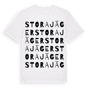 Stora Jäger ordlek t-shirt – ekologisk bomull t-shirt från Pinshirt