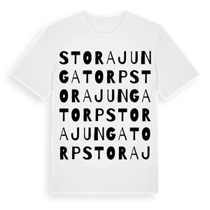 Stora Jungatorp ordlek t-shirt – ekologisk bomull t-shirt från Pinshirt