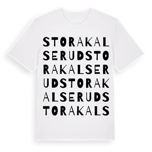 Stora Kalserud ordlek t-shirt – ekologisk bomull t-shirt från Pinshirt