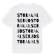 White t-shirt med Stora Kalserud ordlek t-shirt