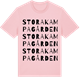 Pink Cotton t-shirt med Stora Kampagården ordlek t-shirt