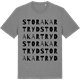 Mid Heather Gray t-shirt med Stora Kartryd ordlek t-shirt
