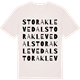 Vintage White t-shirt med Stora Klevedal ordlek t-shirt