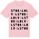 Pink Cotton t-shirt med Stora Kolvik ordlek t-shirt