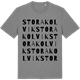 Mid Heather Gray t-shirt med Stora Kolvik ordlek t-shirt