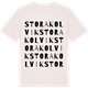 Vintage White t-shirt med Stora Kolvik ordlek t-shirt