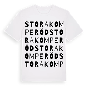 Stora Komperöd ordlek t-shirt – ekologisk bomull t-shirt från Pinshirt