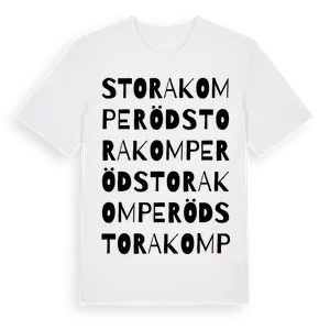Stora Komperöd ordlek t-shirt – ekologisk bomull t-shirt från Pinshirt